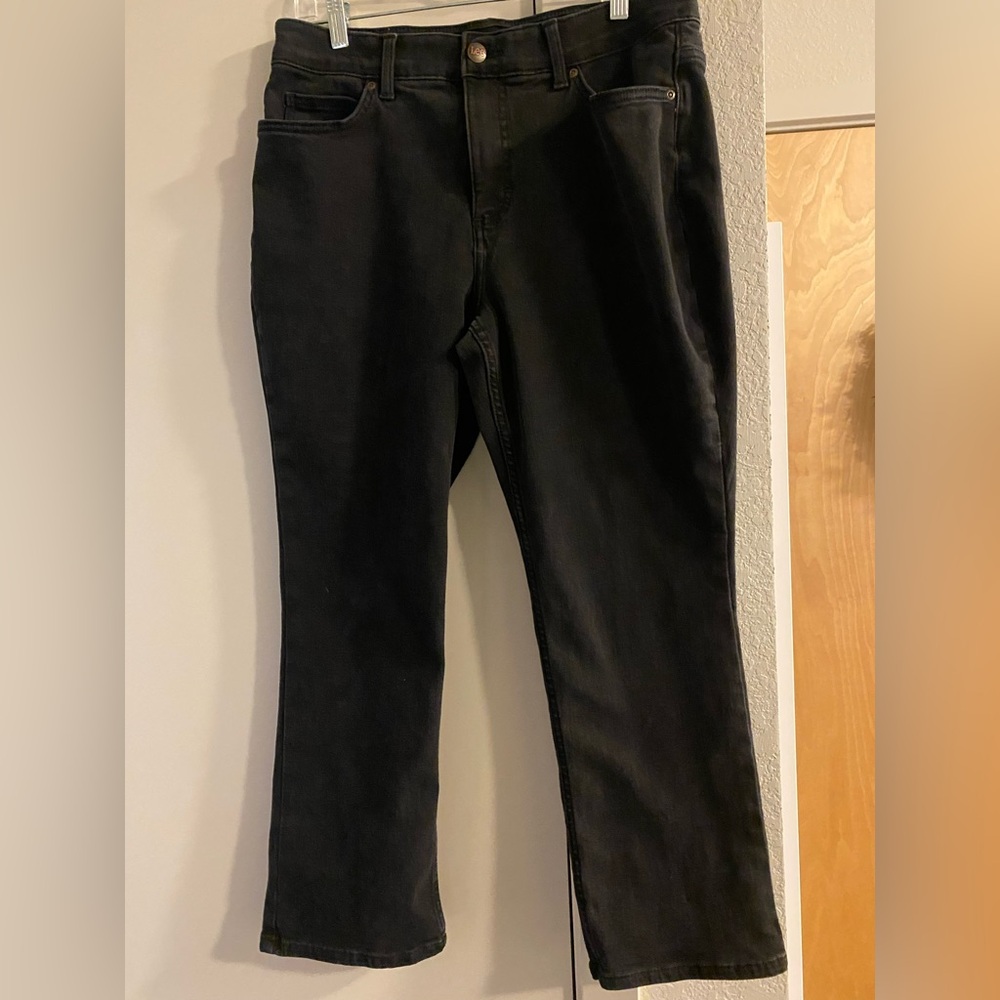 Lee black jeans size 14 Petite.  Like new condition